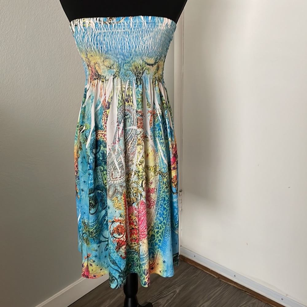 CristinaLove ❤️ Bohemian strapless dress.